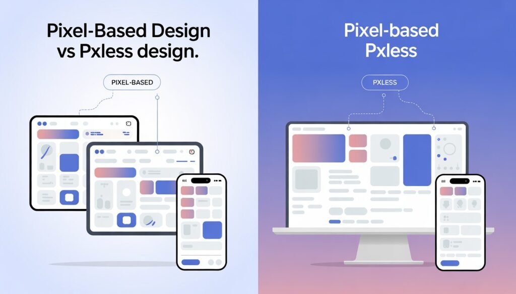 Pxless vs Pixel-Based Design